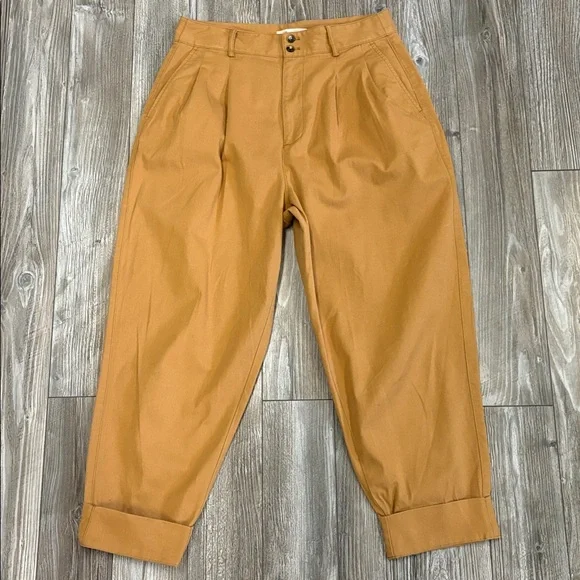 Madewell Pleated Taper Wide-Leg Pants - Picture 4 of 14